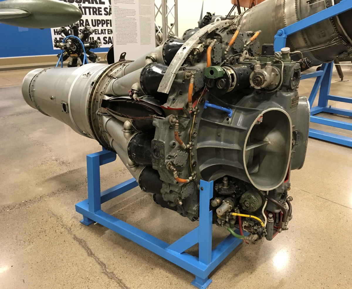 Flygmotor, De Havilland Goblin, RM 1A. Till flygplan J 28, A 21R och J 21R.