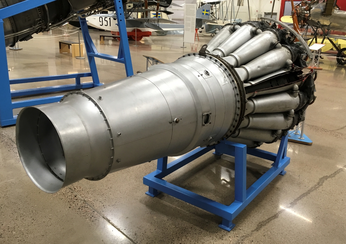Flygmotor, De Havilland Goblin, RM 1A. Till flygplan J 28, A 21R och J 21R.