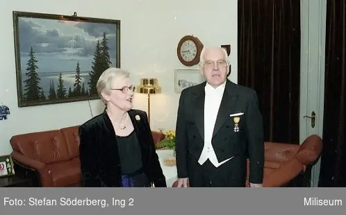 Höstmiddag på Ing 2 Officersmäss. Okänd par.