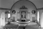 Hemmesjö nya kyrka, interiör, 1961.