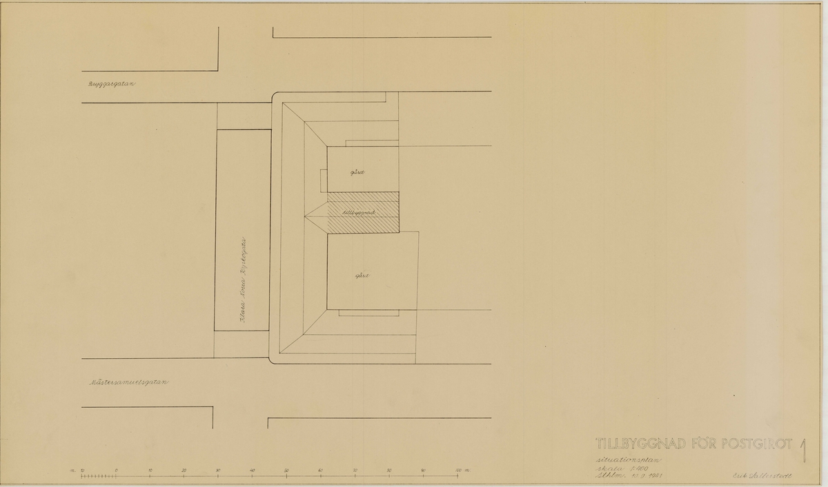 Postgirot Stockholm. Tillbyggnad.