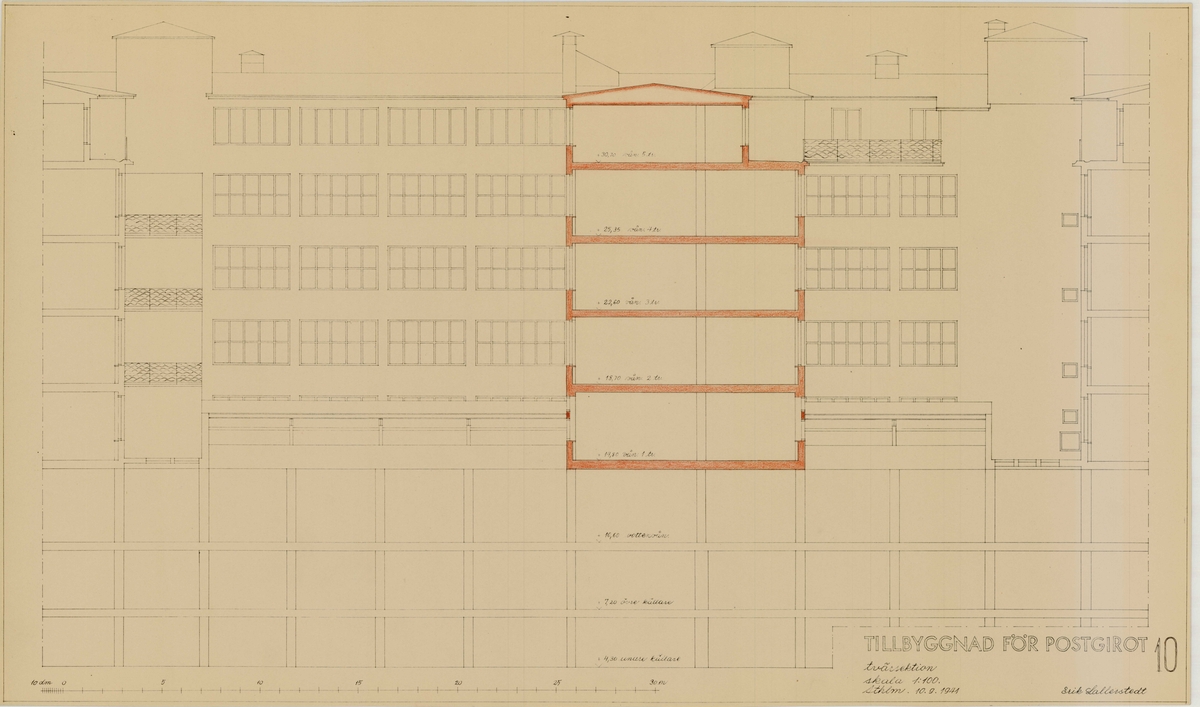 Postgirot Stockholm. Tillbyggnad.