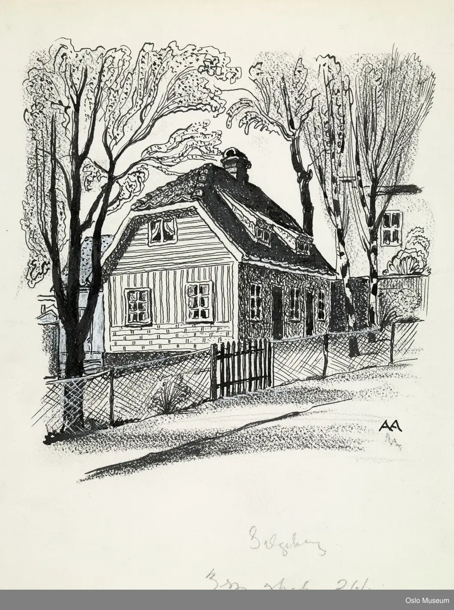 arkitektur, valmetak, nettinggjerde