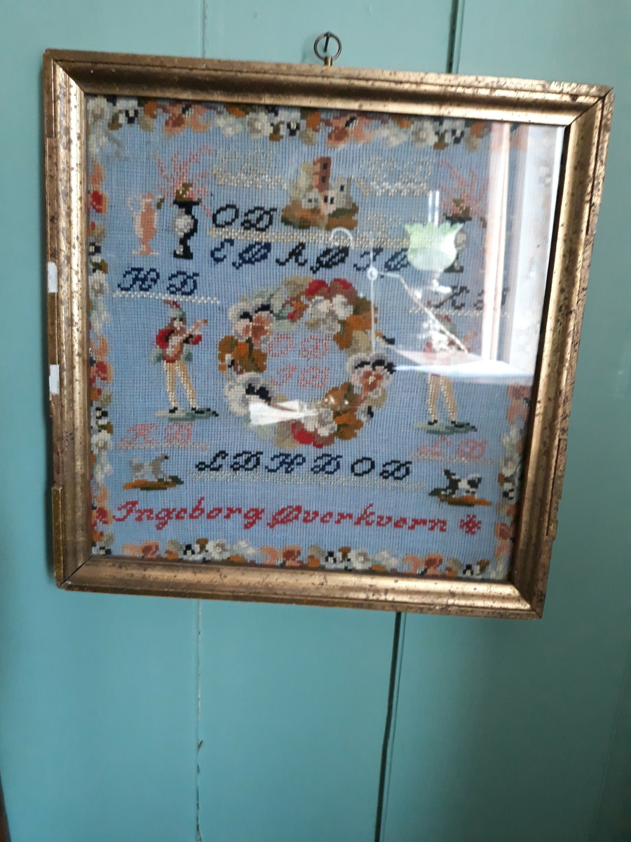 Brodert navneduk med navnet Ingeborg Øverkvern
