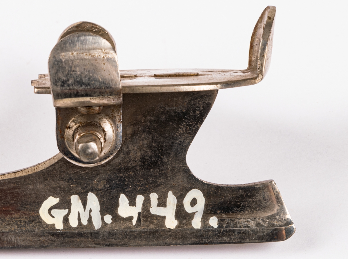 Skridskor, ett par, helt av stål, en stycken. Märkt Union HAndware & Co, Torrington Conn, USA. nr 12.