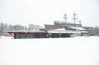 Vasamuseet i vinterskrud.