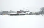 Vasamuseet i vinterskrud.