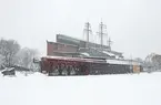 Vasamuseet i vinterskrud.