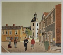 "Torget i Filipstad" [Grafik]