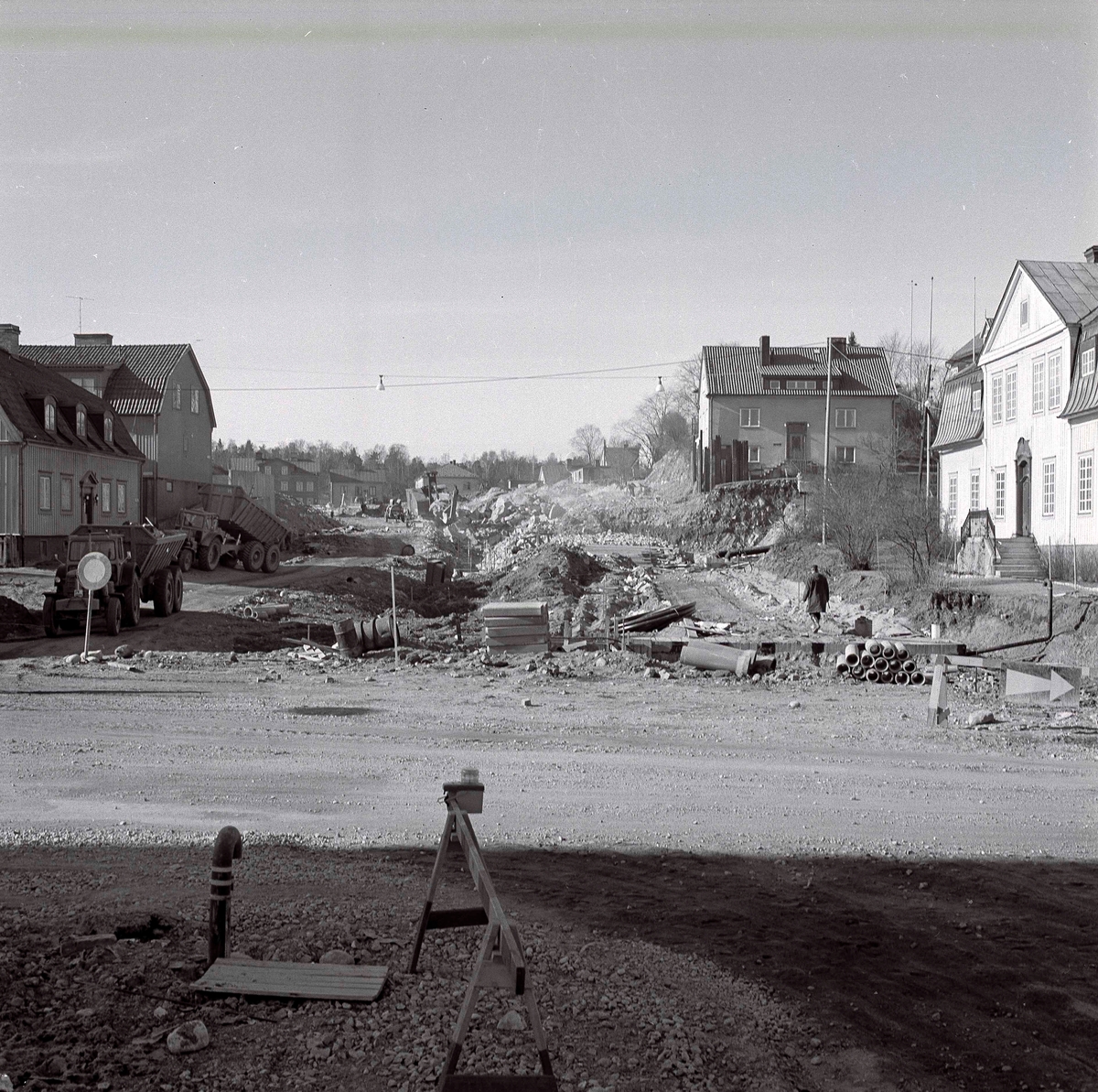 Vägbygge på Vasagatan-Norra Ringvägen