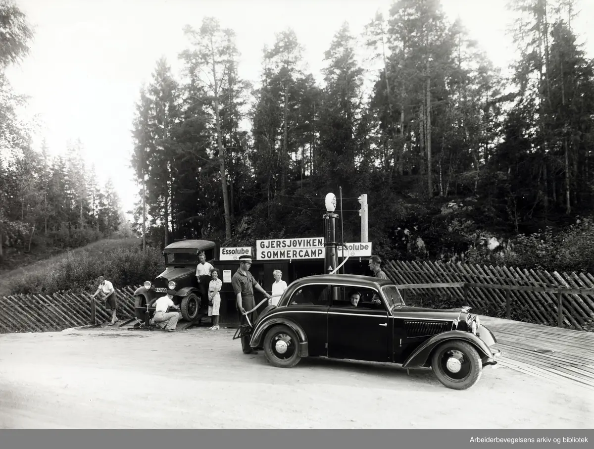 Gjersjøviken campingplass. Sommercamp 1936 - 1939