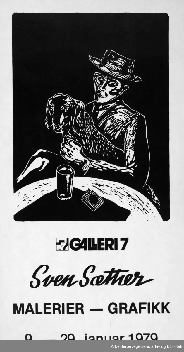 Club 7. Sven Sæther malerier - grafikk. Januar 1979.