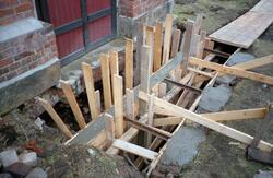 Bilde tatt i forbindelse med vedlikeholdsarbeid ved de gamle