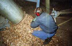 Bilde tatt i forbindelse med vedlikeholdsarbeid ved de gamle