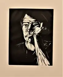 Ansikte [Linoleumsnitt]