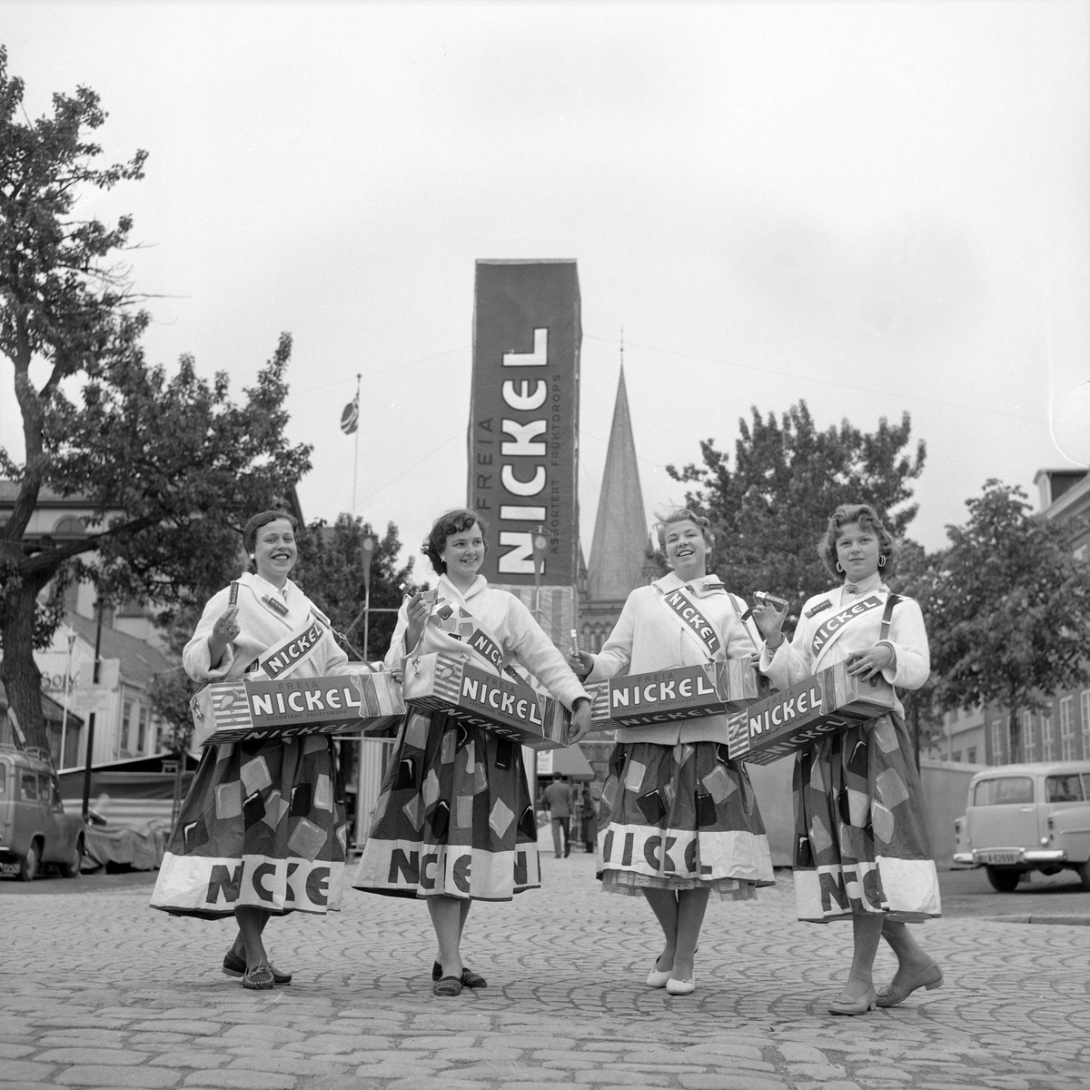 Reklame for Nickel Fruktdrops på martnan
