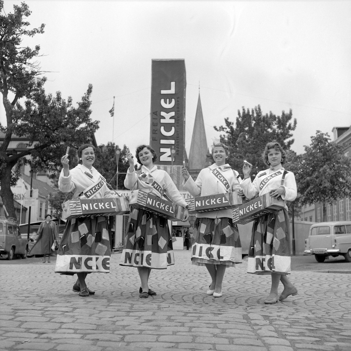 Reklame for Nickel Fruktdrops på martnan