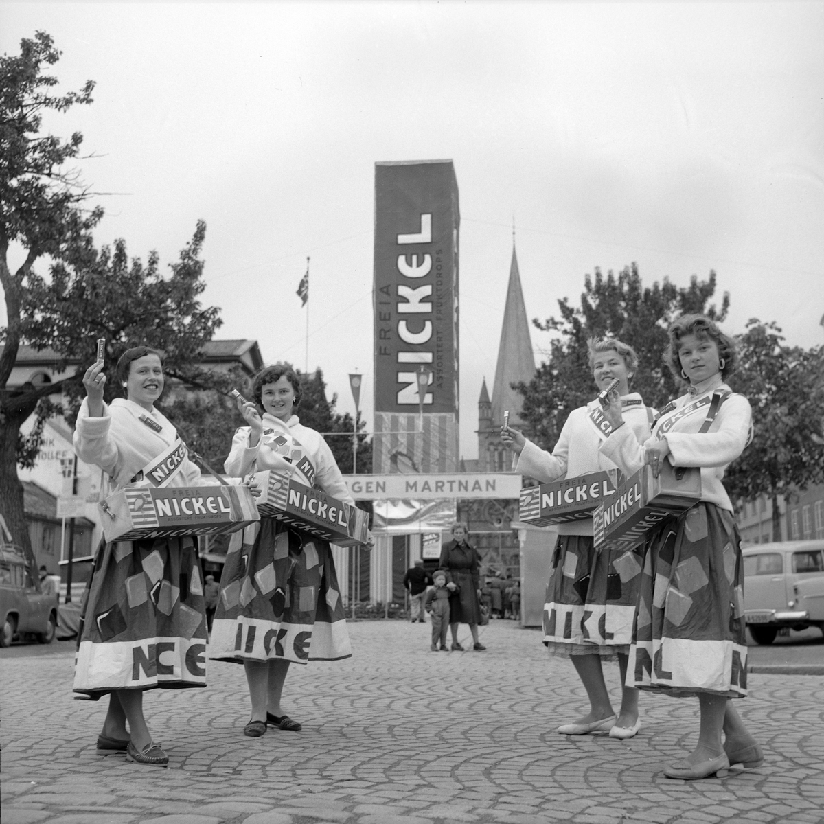Reklame for Nickel Fruktdrops på martnan