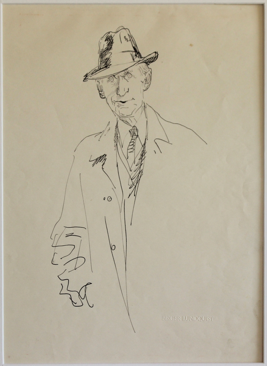 Porträtt av Fritz Lindsröm.