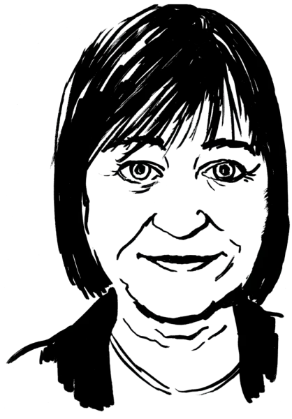 Drawing illustrating a woman.