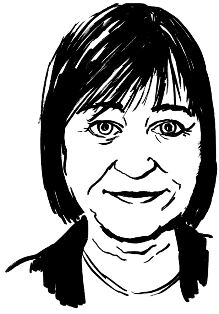 Drawing illustrating a woman.