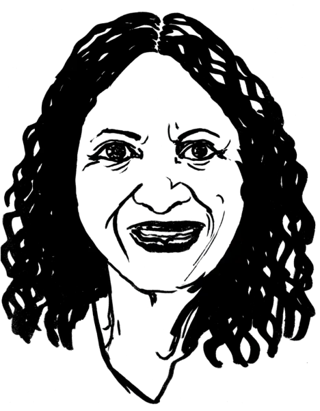 Drawing illustrating a woman.