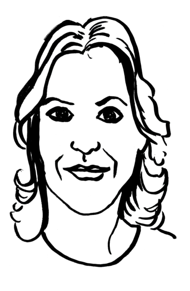 Drawing illustrating a woman.