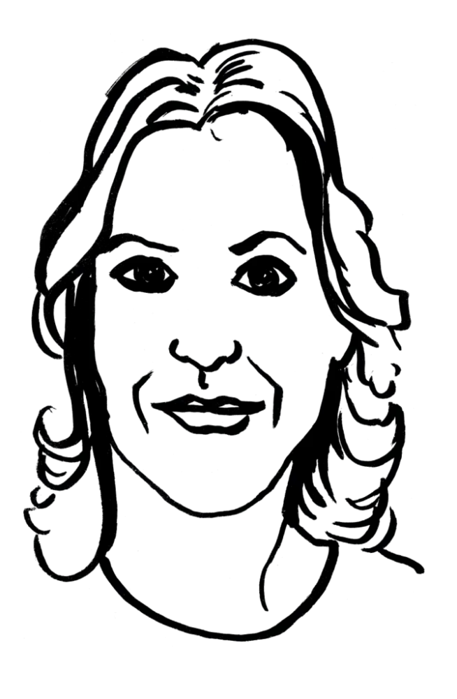 Drawing illustrating a woman.