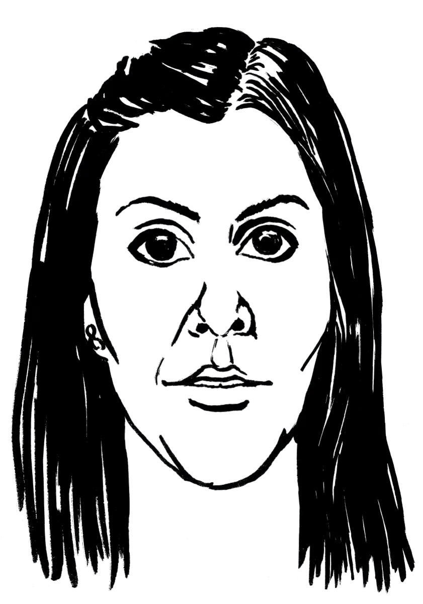 Drawing illustrating a woman.