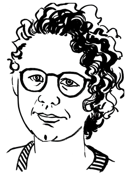 Drawing illustrating a woman.