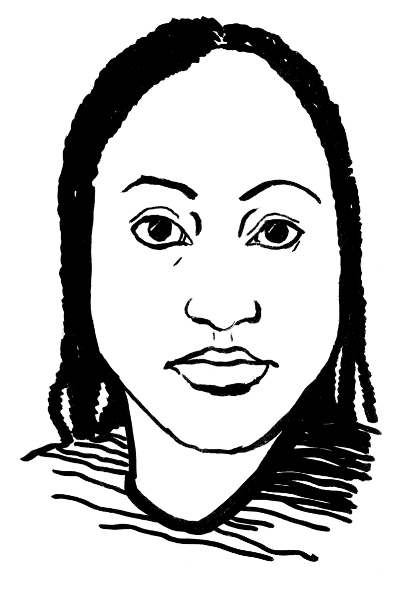 Drawing illustrating a woman.