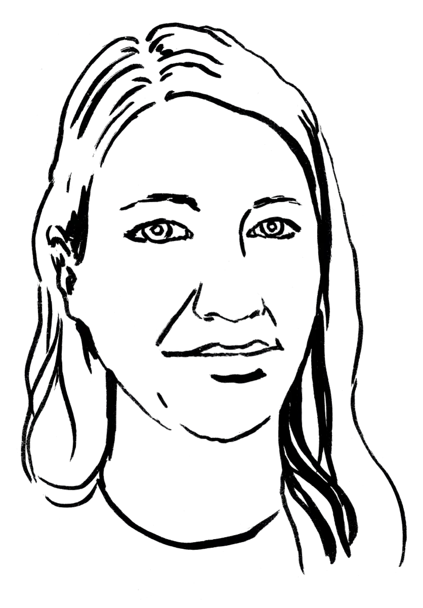 Drawing illustrating a woman.