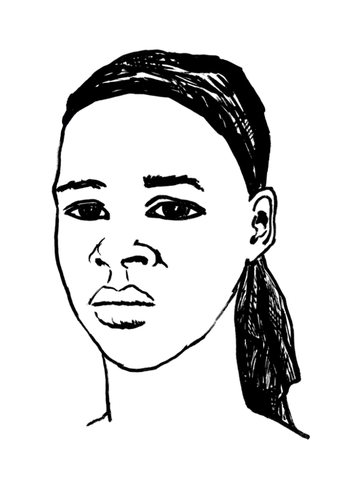 Drawing illustrating a women.