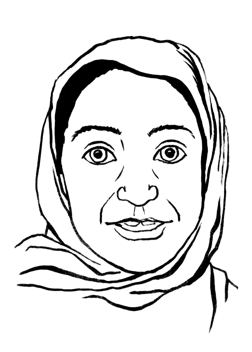 8Drawing illustrating a woman.