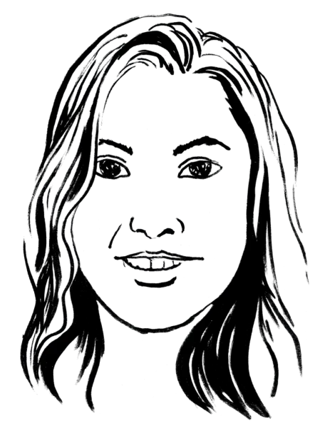 Drawing illustrating a woman.