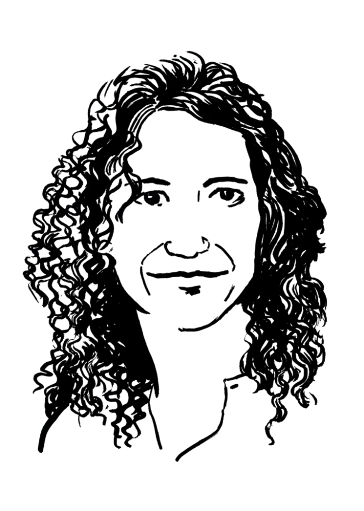 Drawing illustrating a woman.