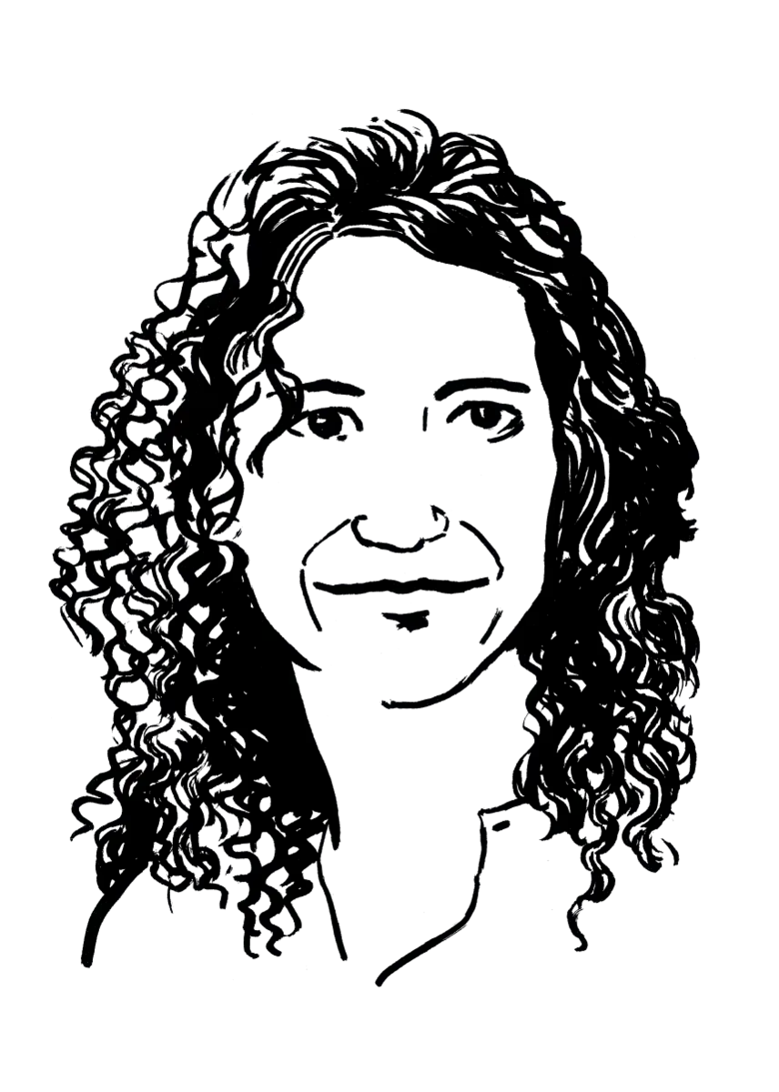 Drawing illustrating a woman.