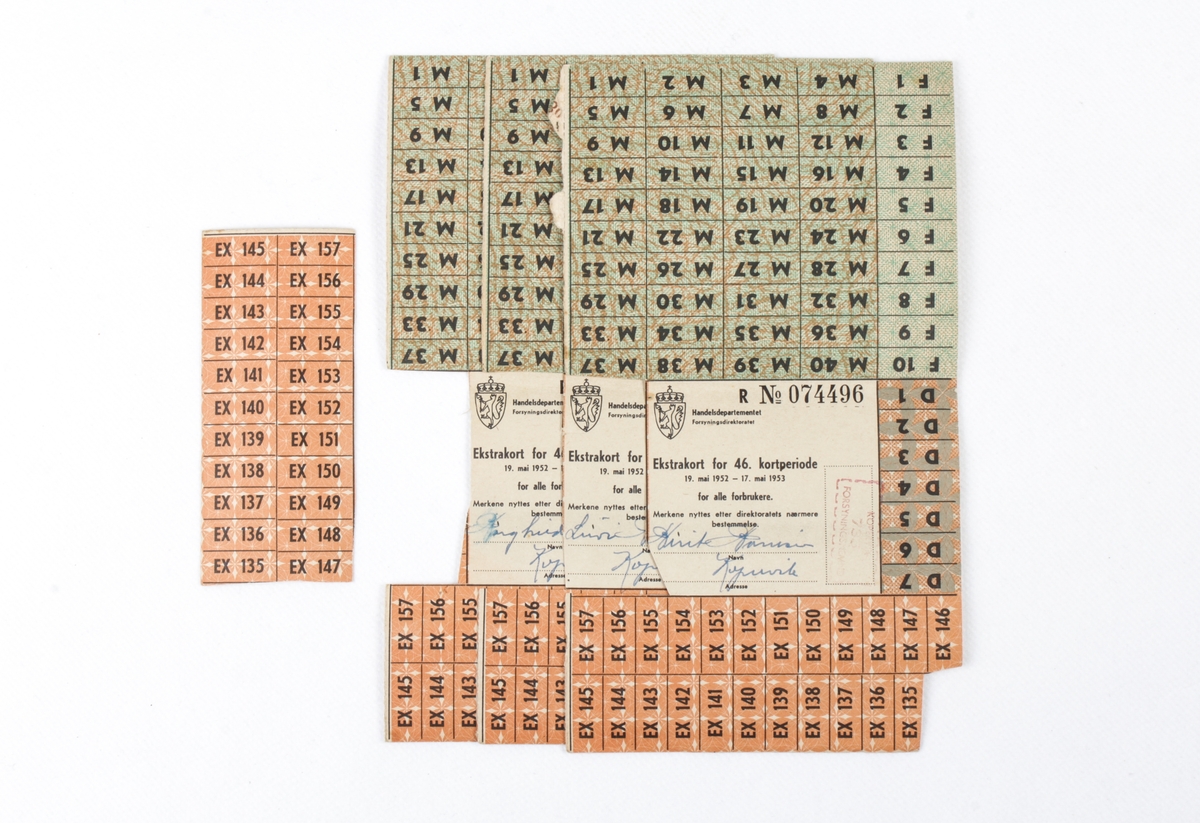 4 ekstrakort fra 1951 til 1953