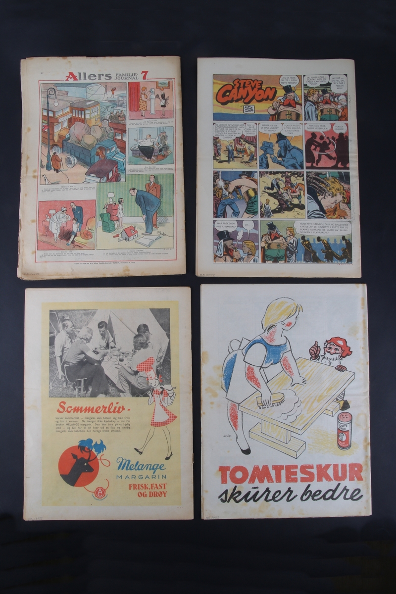 Magasin med rektangulær form som inneholder diverse artikler, tegneserier og reklame. Dette er Nr. 7, 1931