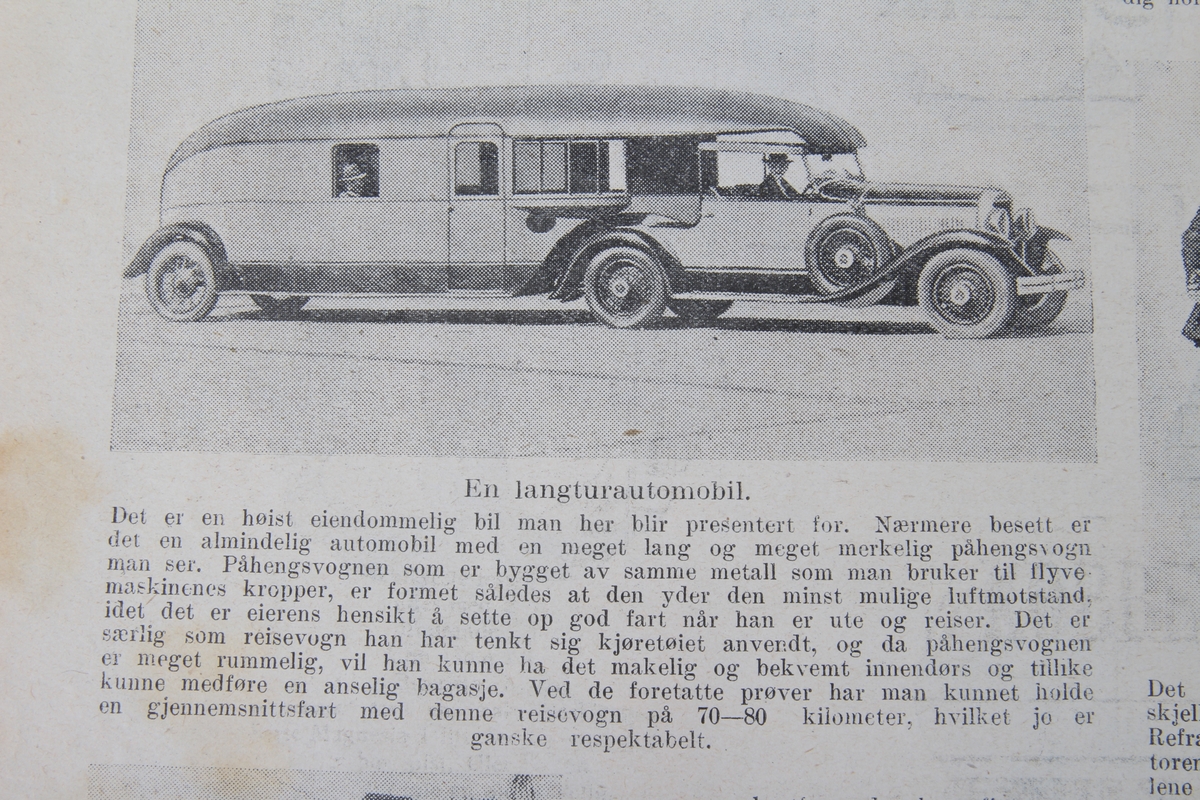 Magasin med rektangulær form som inneholder diverse artikler, tegneserier og reklame. Dette er Nr. 7, 1931
