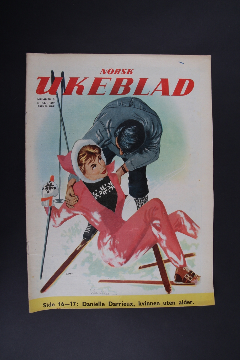 Magasin med rektangulær form som inneholder diverse artikler, tegneserie og reklame.
