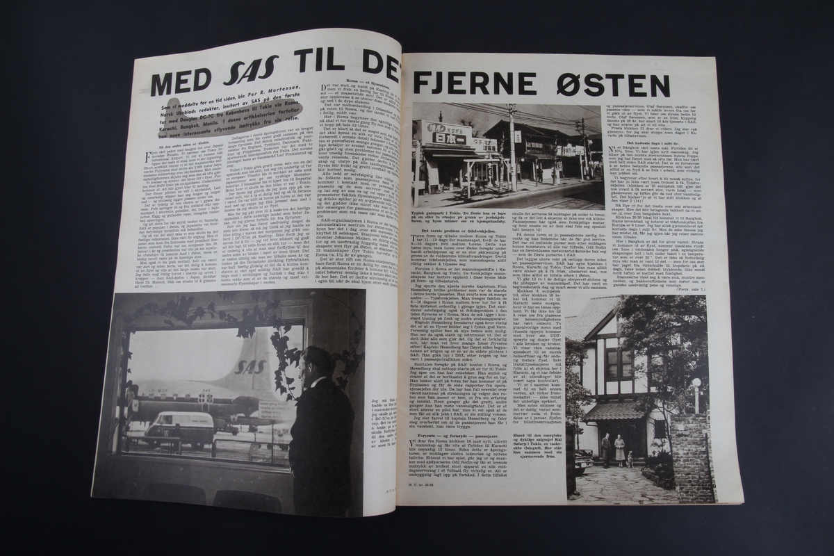 Magasin med rektangulær form som inneholder diverse artikler, tegneserie og reklame.