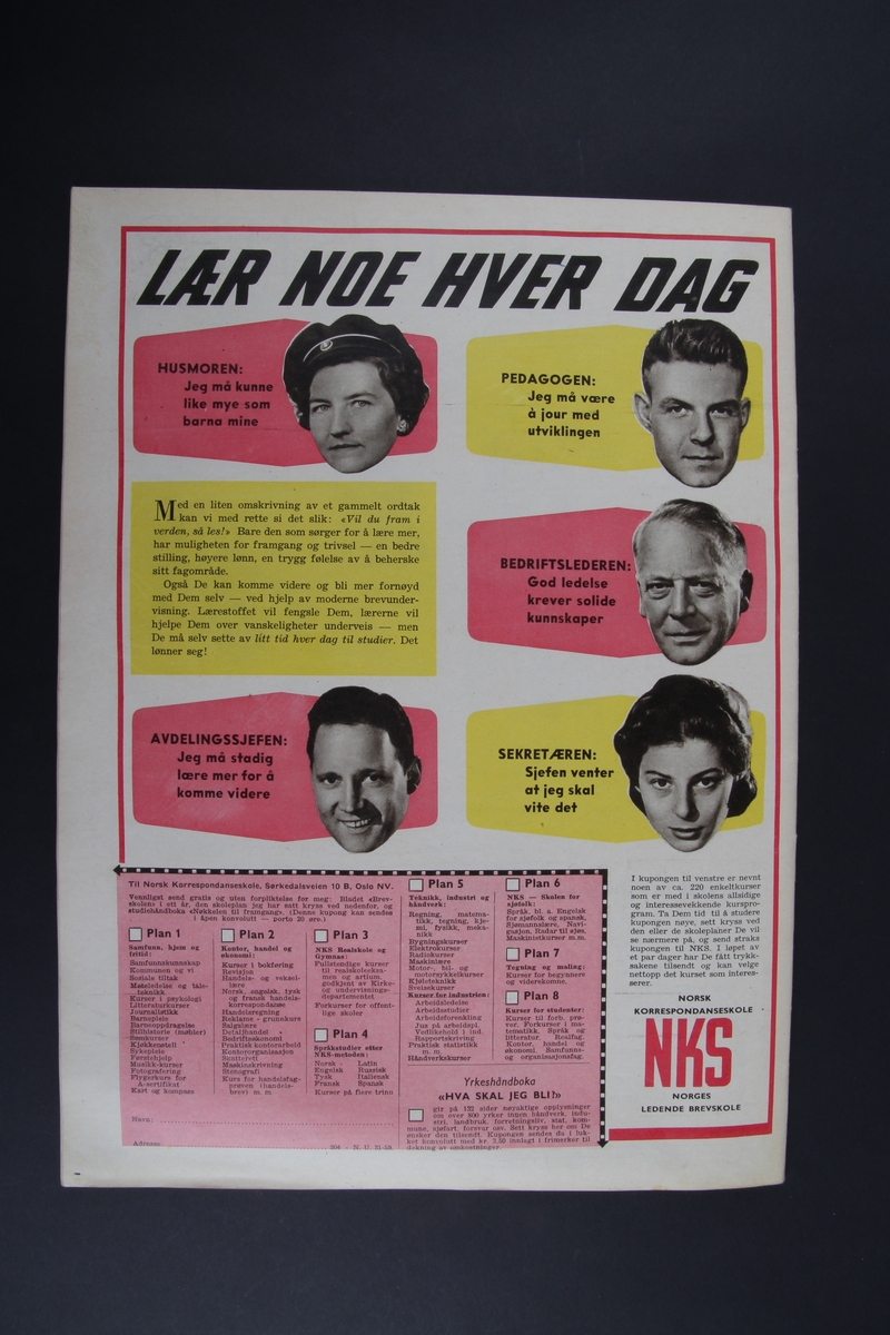 Magasin med rektangulær form som inneholder diverse artikler, tegneserie og reklame.