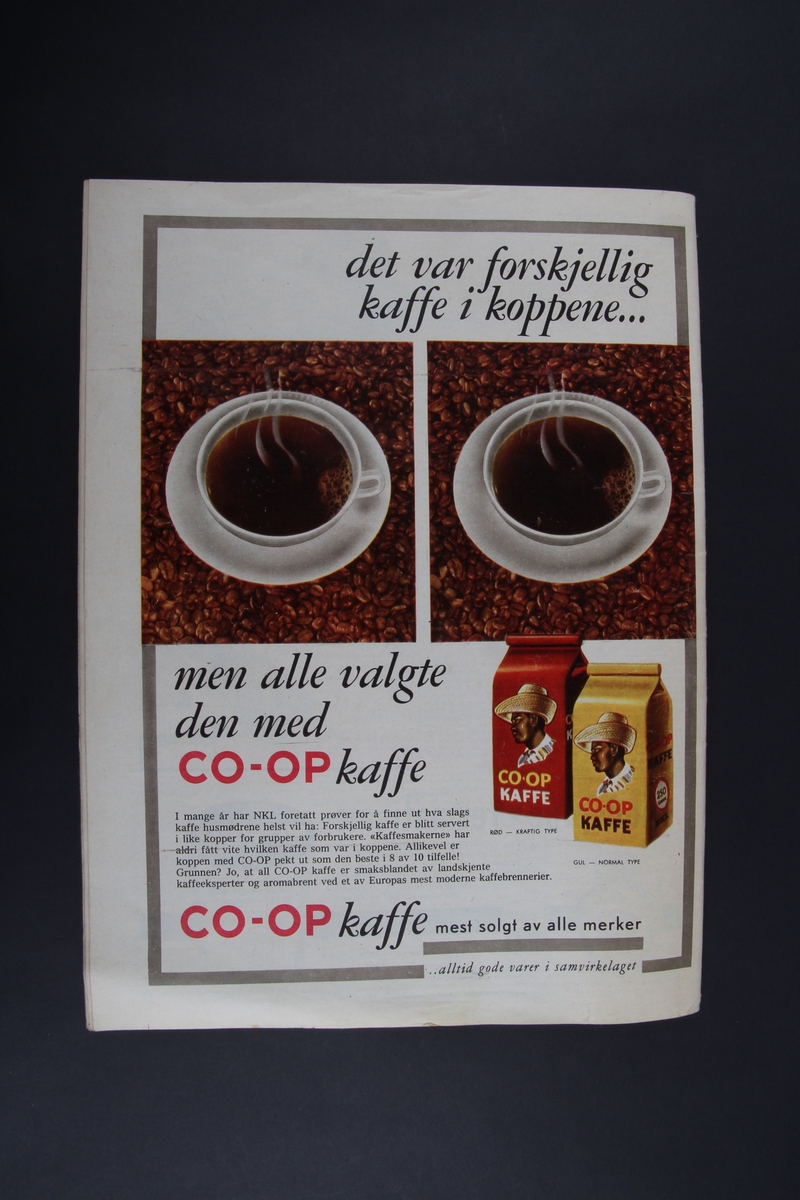 Magasin med rektangulær form som inneholder diverse artikler, tegneserie og reklame.