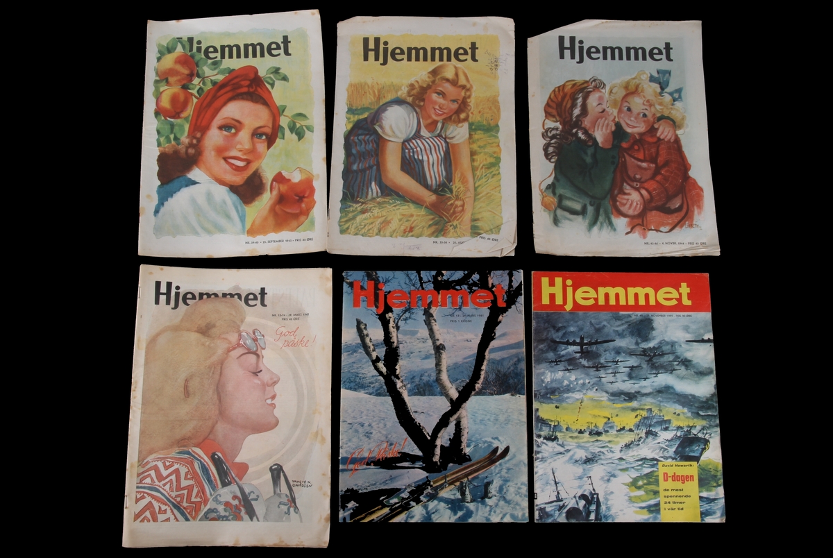 Magasin med rektangulær form som inneholder diverse artikler, oppskrifter, tegneserier og reklame.