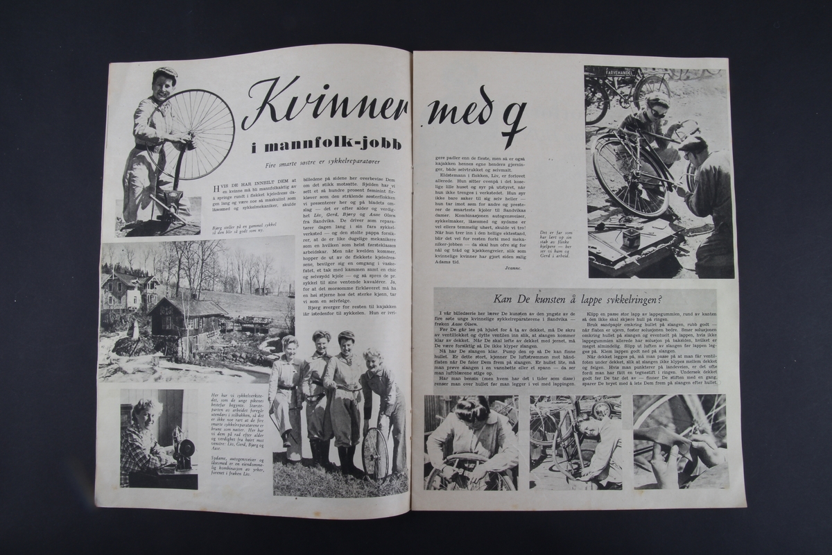 Magasin med rektangulær form som inneholder diverse artikler, tegneserier og reklame.