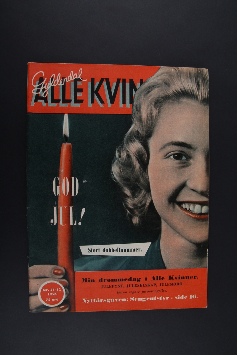 Magasin med rektangulær form som inneholder diverse artikler, tegneserier og reklame.