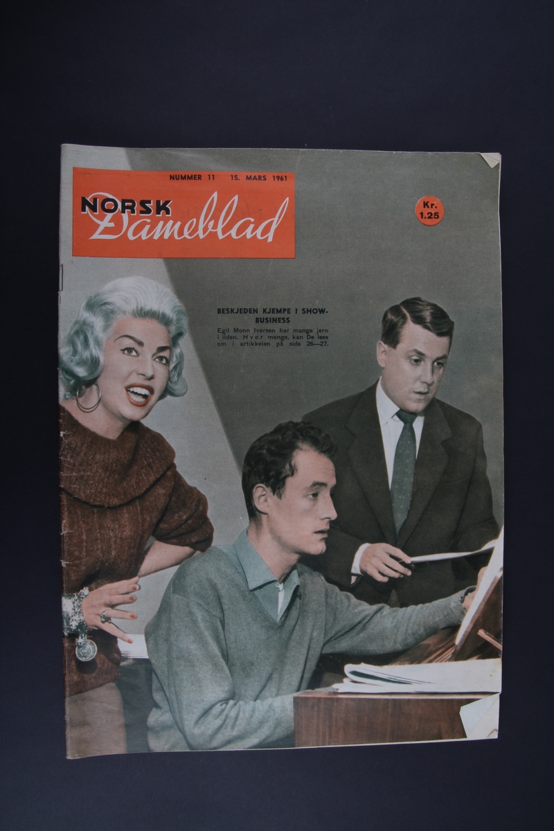 Magasin med rektangulær form som inneholder diverse artikler, oppskrifter og reklame.