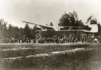 Flygaren Hugo Sundstedts flyguppvisning på Spetsamossen, Växjö 25 maj 1913.