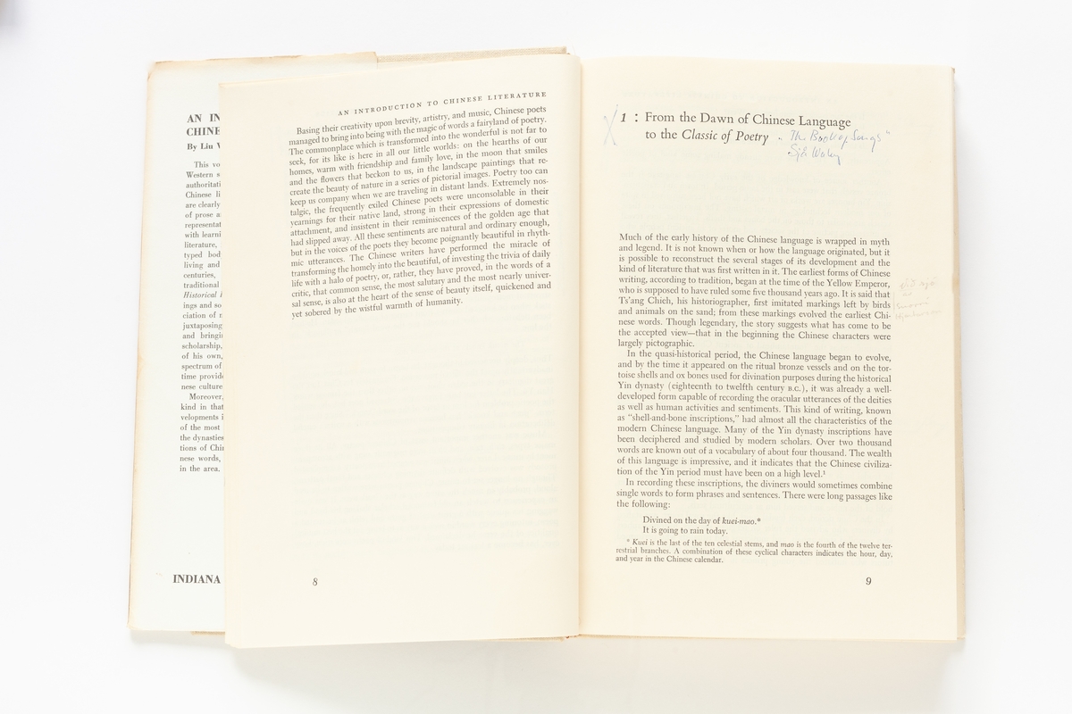 Liu Wu-Chi: An Introduction to Chinese Literature